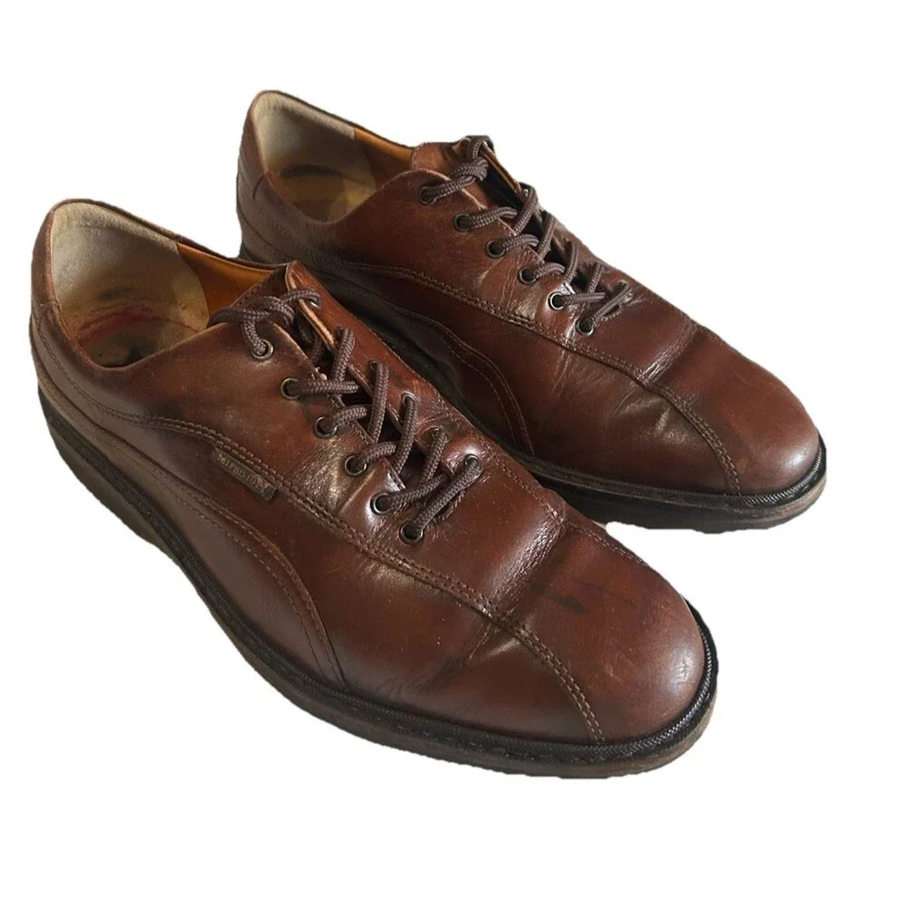 Mephisto Abel Goodyear Welt Mens US 8.5  Oxford Brown Leather Shoes France